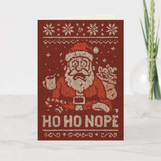 Carte Ho Ho NON Noël (Devant)