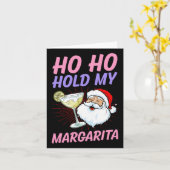 Carte Ho Ho Tiens Mon Margarita Noël En Juillet Père Noë (Fleur jaune)