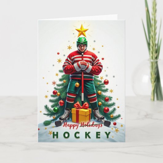 Carte Hockey Christmas Card (Devant)