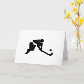 Carte Hockey de champ de silhouette (Fleur jaune)