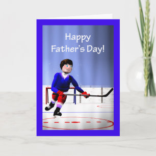 Carte Hockey de fête des pères des heures