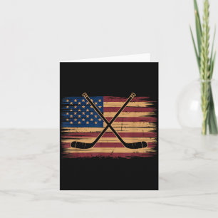 Carte Hockey Drapeau Américain