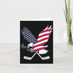 Carte Hockey Drapeau Américain