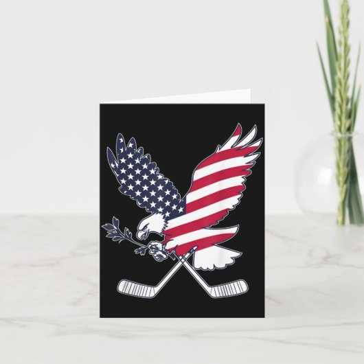 Carte Hockey Drapeau Américain (Devant)
