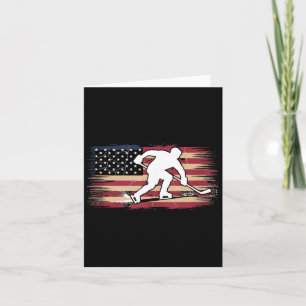 Carte Hockey Drapeau Américain