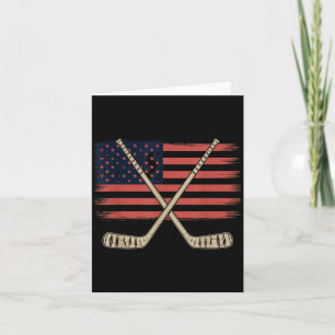 Carte Hockey Drapeau Américain