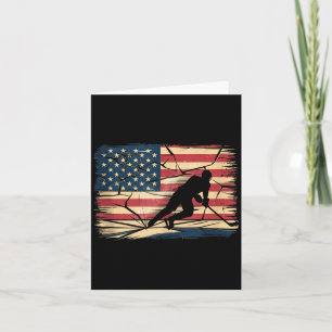 Carte Hockey Drapeau Américain