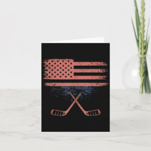 Carte Hockey du drapeau américain