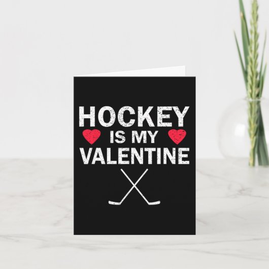 Carte Hockey est mon valentin Amusement Humour Fans (Devant)