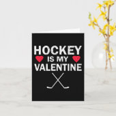 Carte Hockey est mon valentin Amusement Humour Fans (Fleur jaune)
