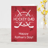 Carte Hockey Fête des pères papa (Fleur jaune)