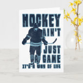 Carte Hockey n'est pas qu'un jeu (Fleur jaune)
