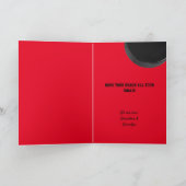 Carte Hockey Puck Ajouter votre nom et année Anniversair (Intérieur)