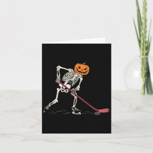 Carte Hockey Squelette Halloween Joueur Catcher Mens Gar