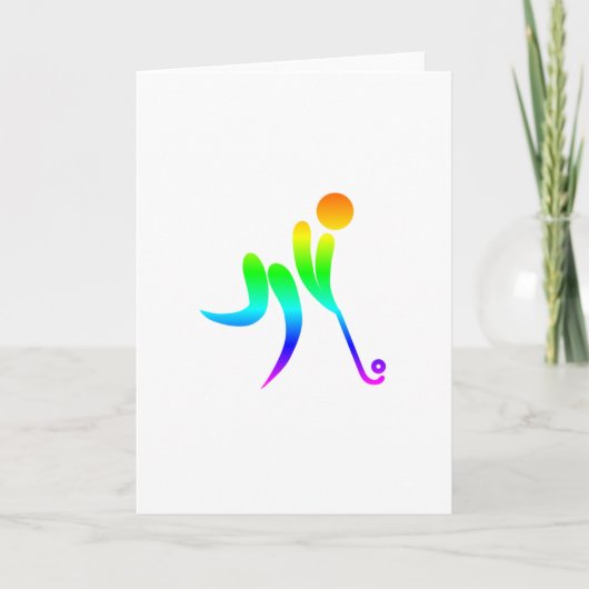 Carte Hockey sur gazon arc-en-ciel (Devant)