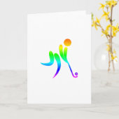 Carte Hockey sur gazon arc-en-ciel (Fleur jaune)