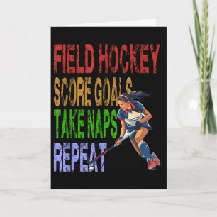 Carte Hockey sur gazon Marquez des buts Faites des siest