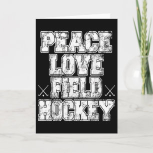 Carte Hockey sur gazon Paix Amour