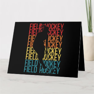 Carte Hockey sur gazon Vintage rétrograde Hockey sur gaz