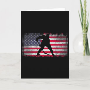 Carte Hockey sur glace patriotique 4 juillet Hommes État