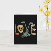 Carte Hockey sur glace Saint-Valentin pour les amoureux  (Fleur jaune)