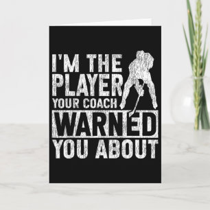 Carte Hockey sur glace Vintage Je suis le joueur que vot