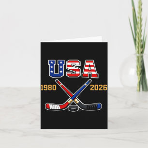 Carte Hockey Vintage Usa Bâtons Croisés 1982 2026
