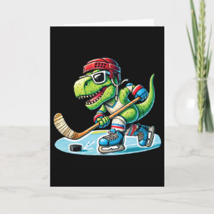 Carte Hockeysaurus Dinosaure Hockey sur Glace Trex Enfan