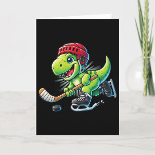 Carte Hockeysaurus Dinosaure Hockey sur Glace Trex Enfan