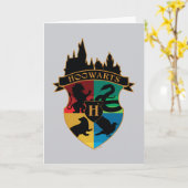 Carte HoGWARTS™ Castle Crest House Insigne de fierté (Fleur jaune)