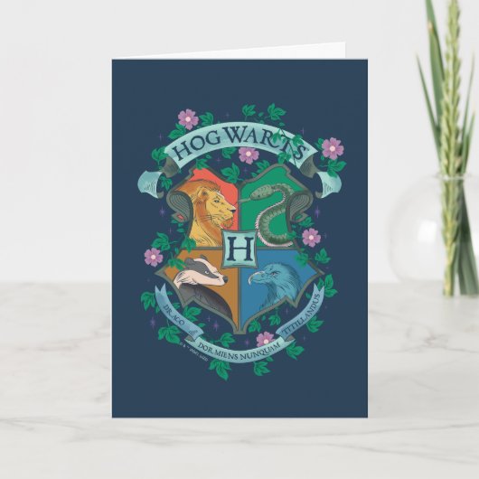 Carte HOGWARTS™ Floral Crest (Devant)