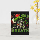 Carte Hoho Hold Your Breath Funny Nurse Christmas  (Fleur jaune)