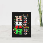 Carte Hohoho Schnauzer Chien Père Noël Elf Casquette Rei (Devant)