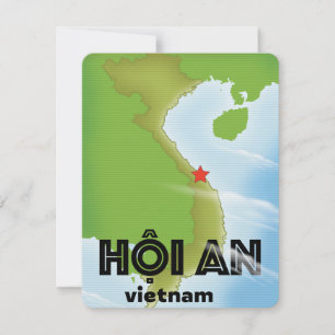 Carte Hoi An Viêt Nam affiche