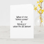 Carte Hokey Pokey Drôle Design (Fleur jaune)