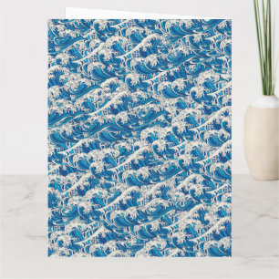 Carte Hokusai la Grande vague Motif Nautique