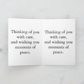 Carte Holding You in Thought – Minimalist Sympathy Card  (Intérieur)