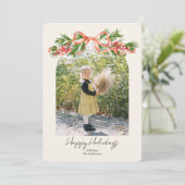 Carte Holiday Bow Arc Photo Holiday (Debout devant)