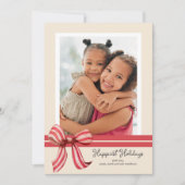 Carte Holiday Bow Photo Holiday (Devant)