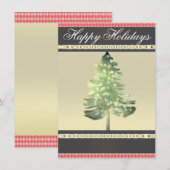 Carte Holiday, Christmas, Invitation,Greeting,New years, (Devant / Derrière)