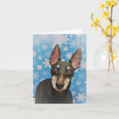 Carte Holiday de Manchester Terrier (Fleur jaune)
