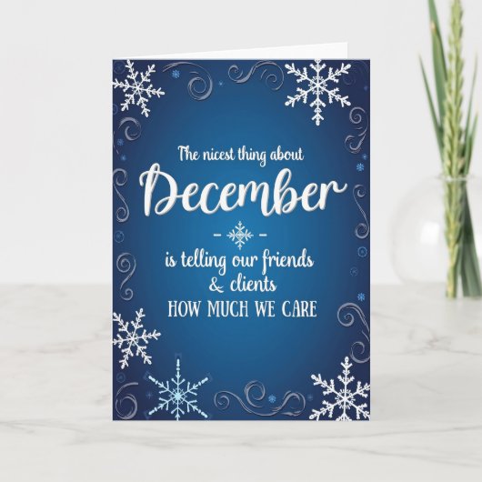 Carte Holiday Greeting Card for Friends and Clients Card (Devant)