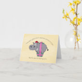 Carte Holiday Hippo merci (Fleur jaune)