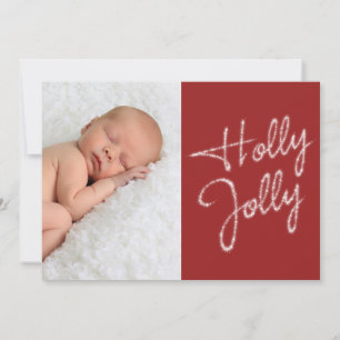 Carte Holiday Holly Jolly Photo