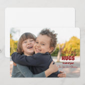 Carte Holiday Hugs Photo Holiday Card (Devant / Derrière)