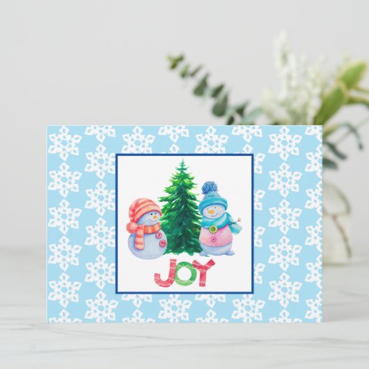 Carte Holiday Joy Flat Holiday (Debout devant)