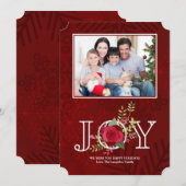Carte Holiday Joy Photo Holiday (Devant / Derrière)