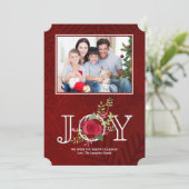 Carte Holiday Joy Photo Holiday (Debout devant)