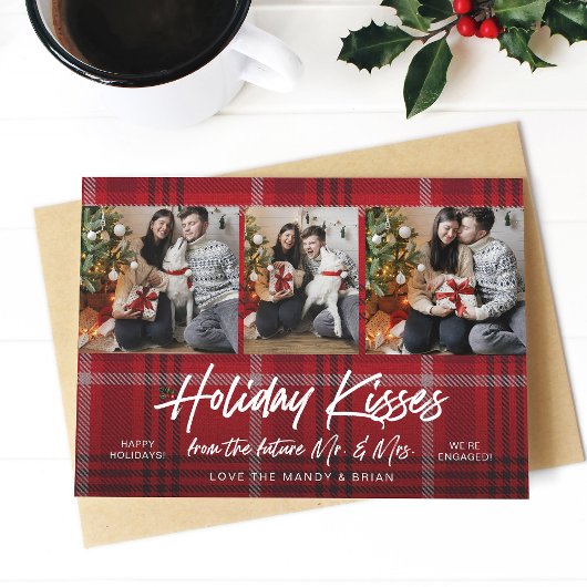 Carte Holiday Kisses Future M. & Mme 3 Photo