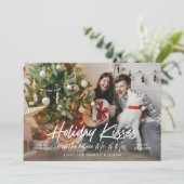 Carte Holiday Kisses Future M. & Mme Photo H (Debout devant)
